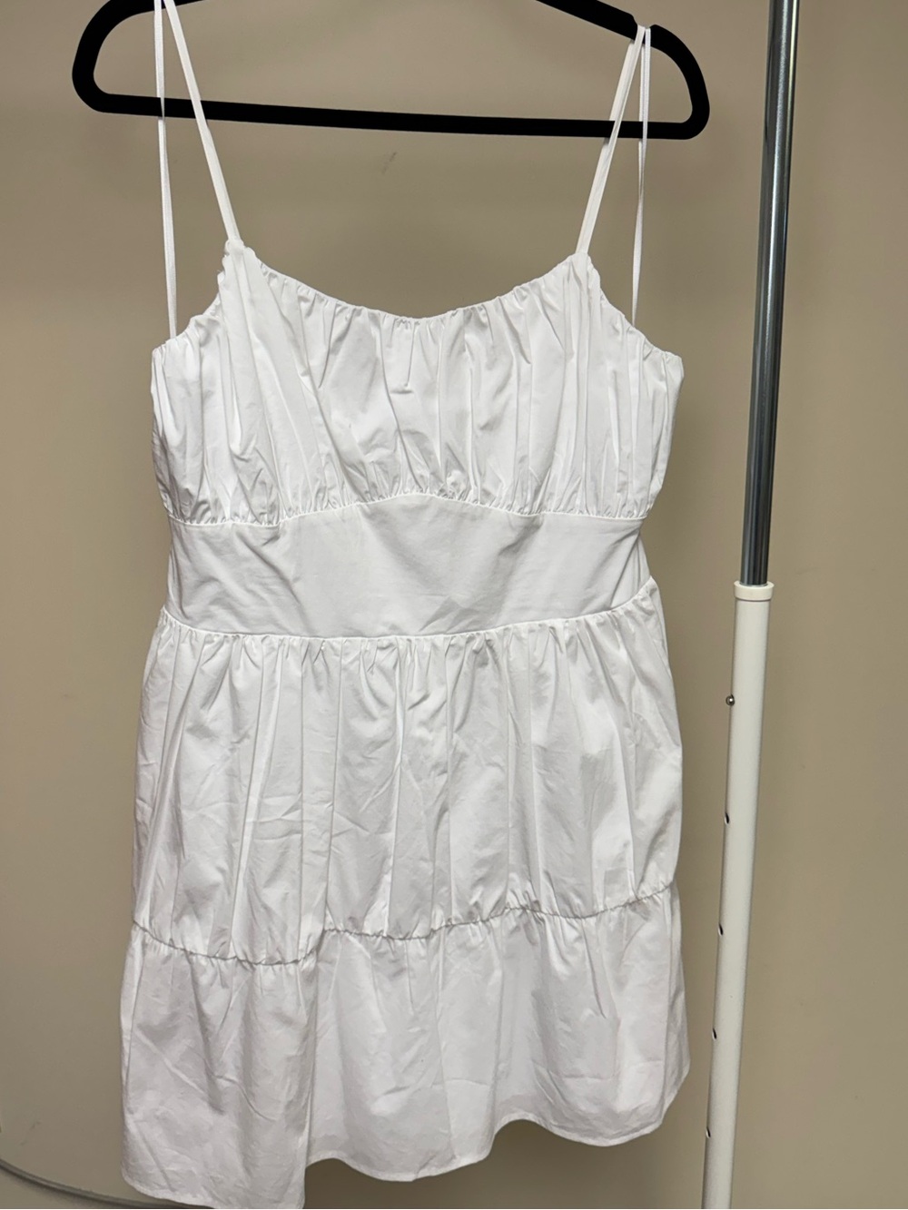 Express White Elastic Smocked Dress